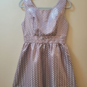 NWT Esley Anthropologie Metallic Polkadot 50s Style Cocktail Dress Sz Large